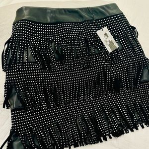 Women Black High Waisted Skirt